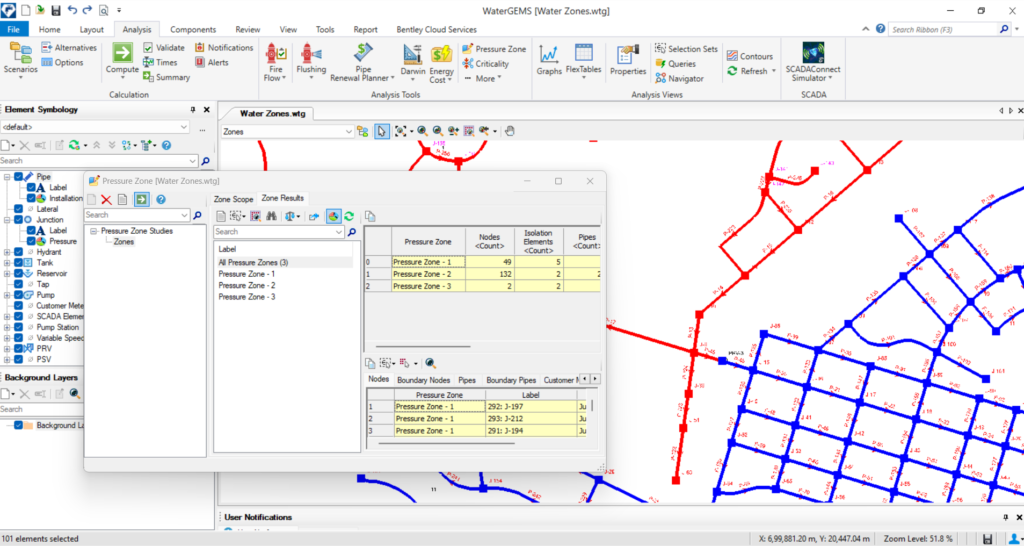 water engineering and environmental engineering software modeling, bentley's watergems modeling software